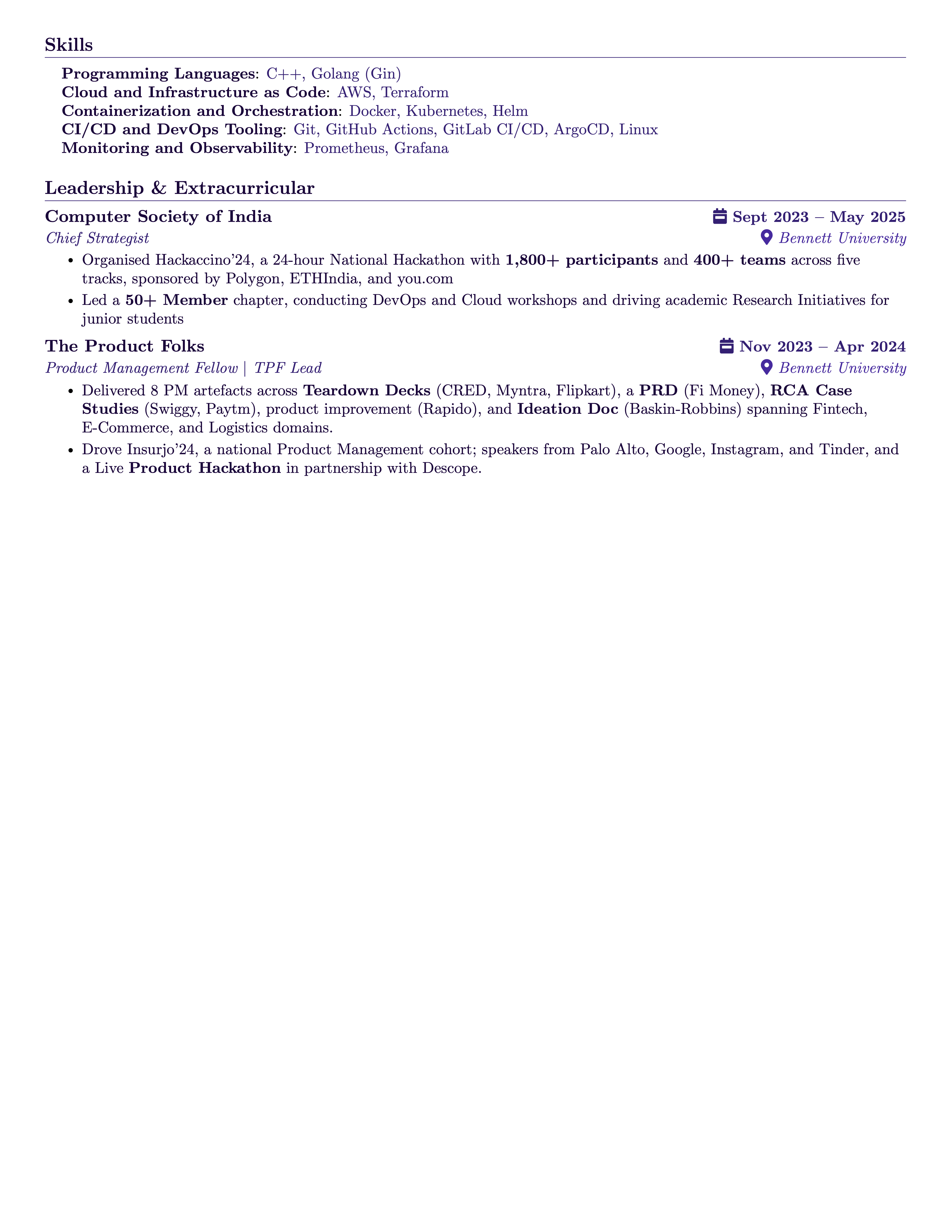 Resume page 2 of 2